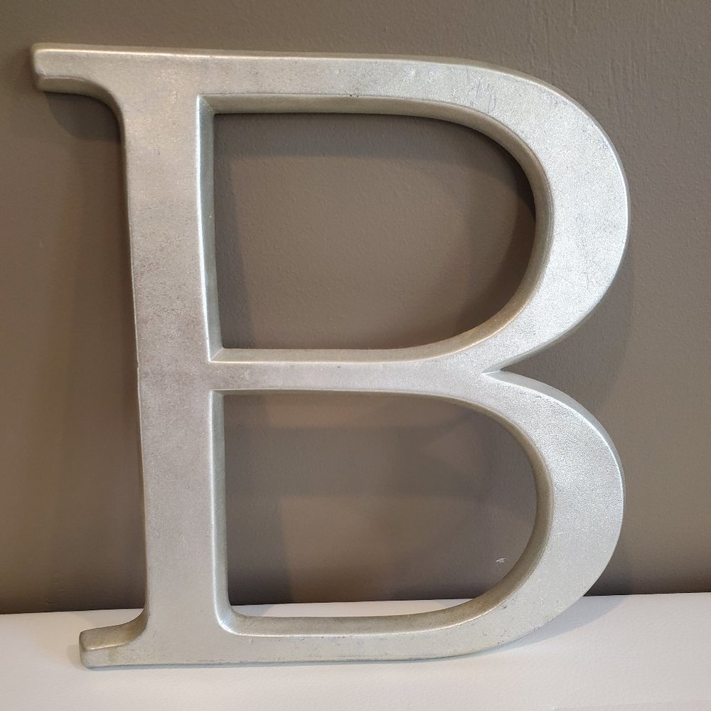 Silver Letter B Monogram
